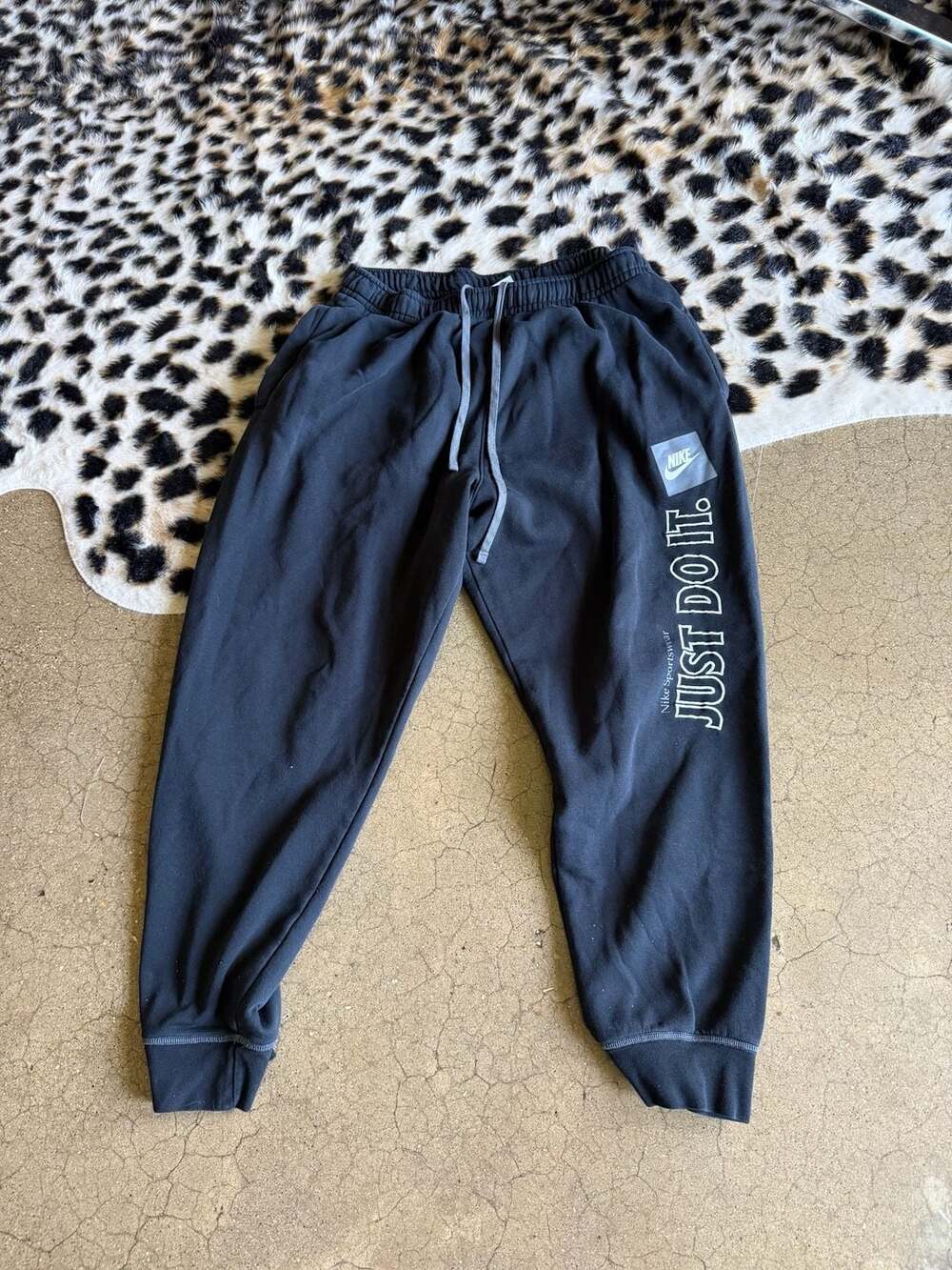 Nike Just Do It Sweatpants Size XXL Black Joggers Fleece